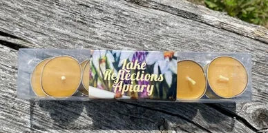 Lake Reflections Apiary Beeswax Tealight Candles