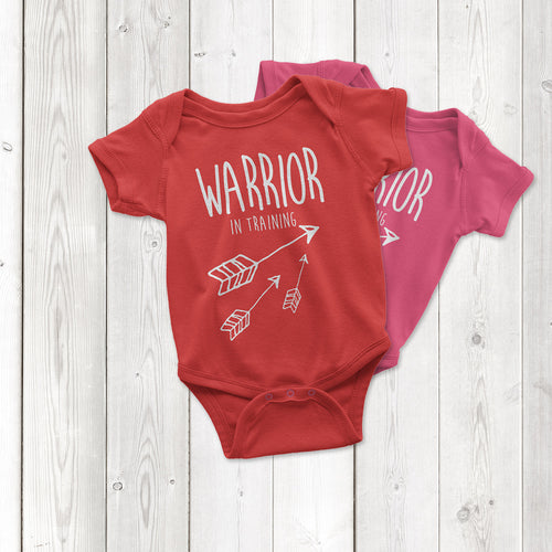 Warrior in Training Onesie and Toddler Tees